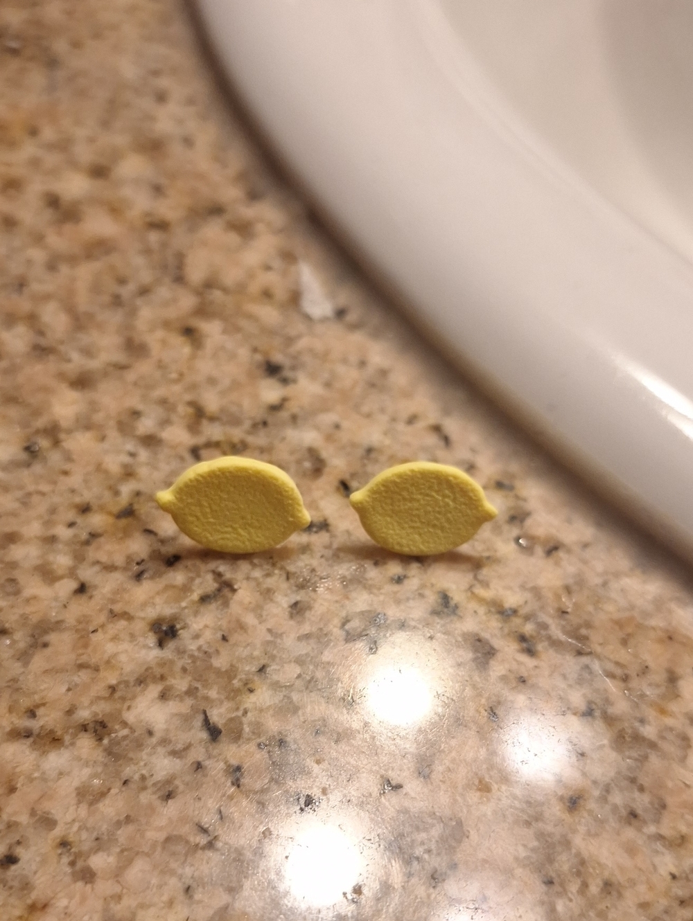 Yellow Lemon Stud Earrings